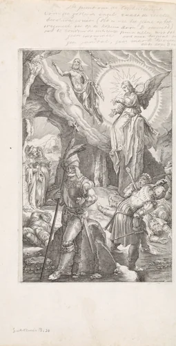 Opstanding van Christus by anonymous, print, 1596-1667