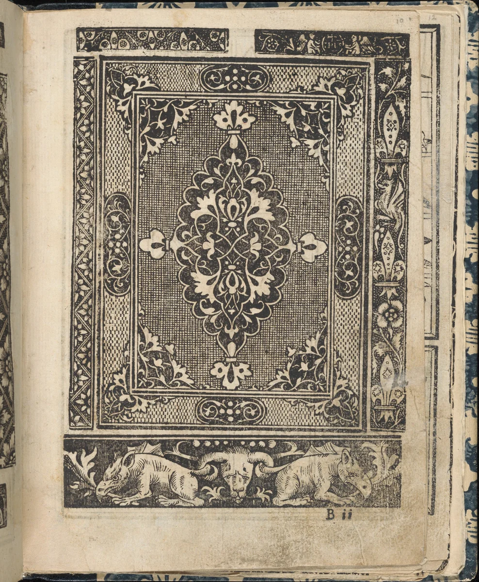 Essempio di recammi, page 10 (recto) by Giovanni Antonio Tagliente, book, 1530