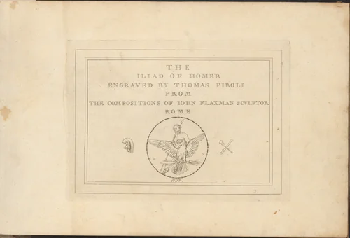 The Iliad and Odyssey of Homer, Engraved From the Compositions of John Flaxman, Sculptor, Rome by John Flaxman, book, 1793