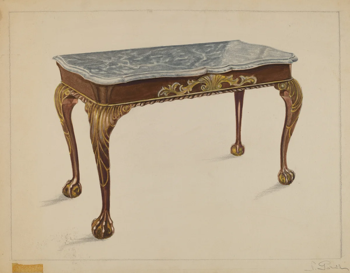 Pier Table by Nicholas Gorid, index of american design, 1936