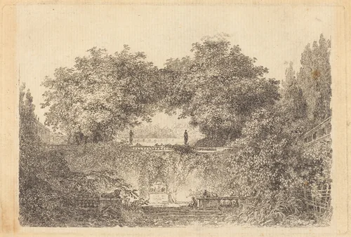Le Petit Parc by Jean Honoré Fragonard, print, 1763-1765