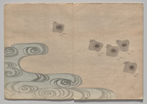 Scene from The Kōrin Picture Book (Volume 1) by Nakamura Hōchū (中村芳中), book, 1802-1899