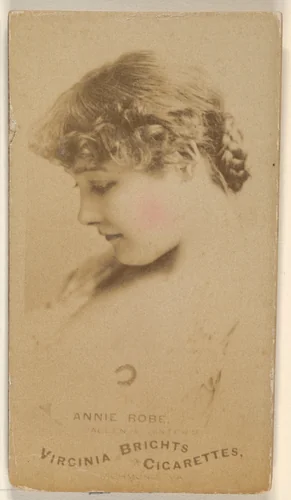 Annie Robe, from the Actors and Actresses series (N45, Type 1) for Virginia Brights Cigarettes by Allen & Ginter, photograph, 1885-1891