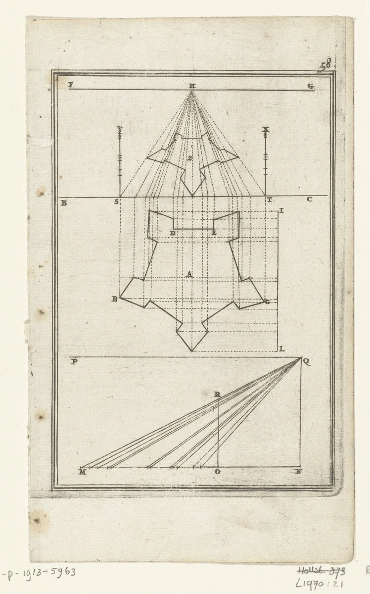 Illustratie voor 'Den Arbeid van Mars' van Allain Manesson Mallet by Romeyn de Hooghe, print, 1672