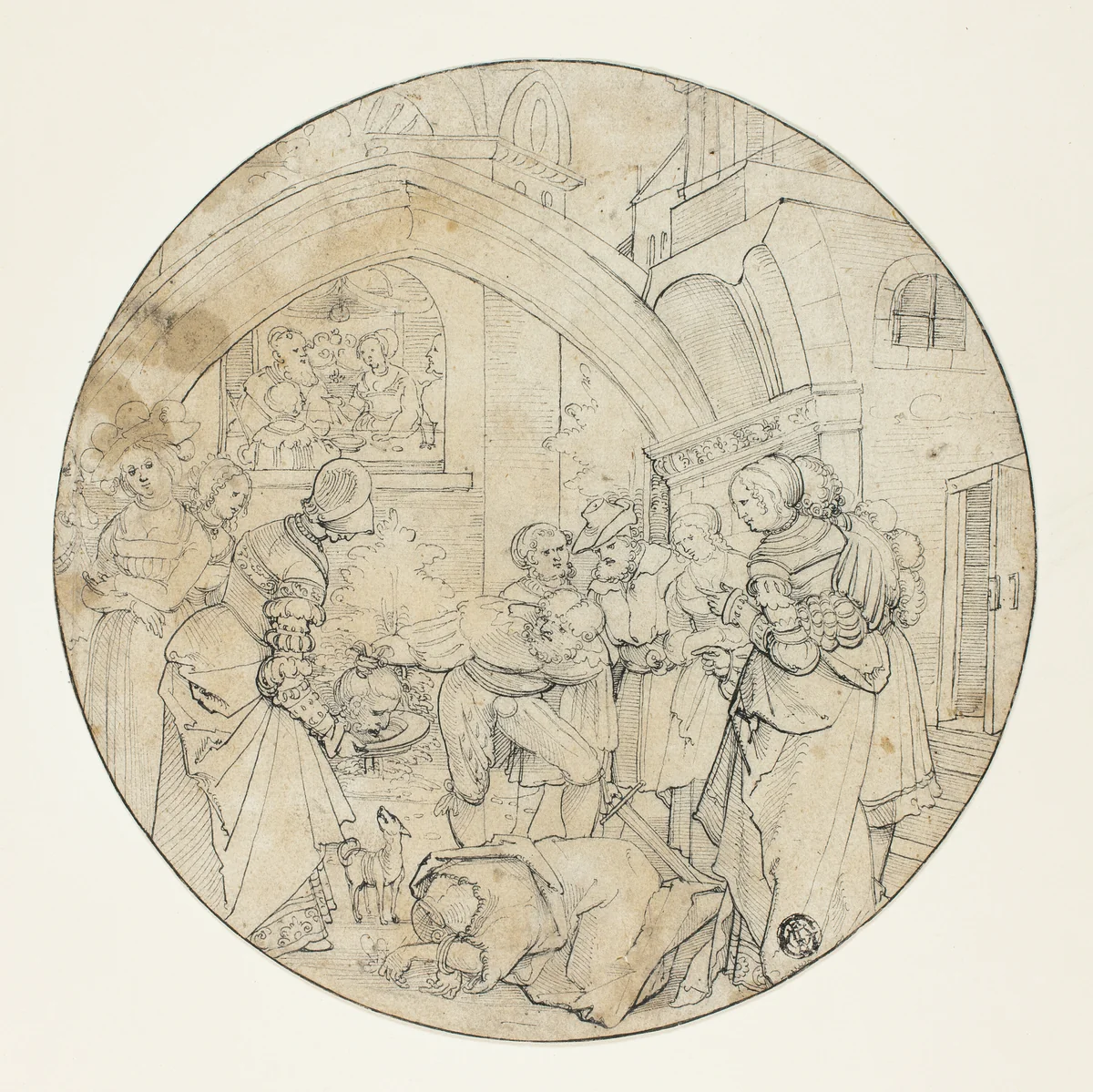 Beheading of Saint John the Baptist by Jörg Breu, drawing, 1525-1535