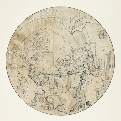 Beheading of Saint John the Baptist by Jörg Breu, drawing, 1525-1535