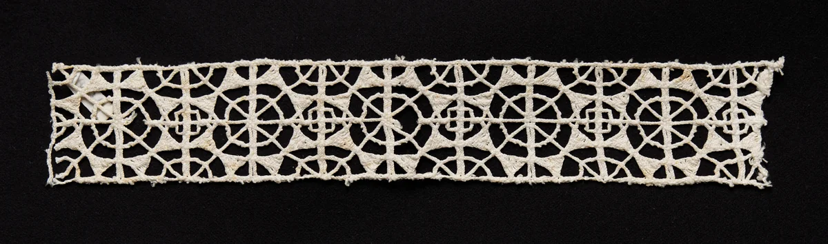 Bobbin Lace (Needlepoint Design) Insertion by Unknown, textile, 1550-1599