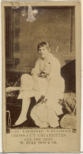 Card Number 740, Erminie Vaughan, from the Actors and Actresses series (N145-3) issued by Duke Sons & Co. to promote Cross Cut Cigarettes by W. Duke, Sons & Co., photograph, 1880-1889