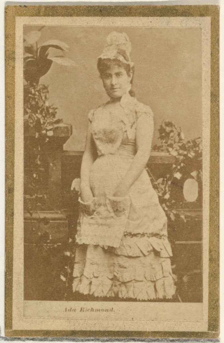 Ada Richmond, from the Actresses and Celebrities series (N60, Type 2) promoting Little Beauties Cigarettes for Allen & Ginter brand tobacco products by Allen & Ginter, photograph, 1887
