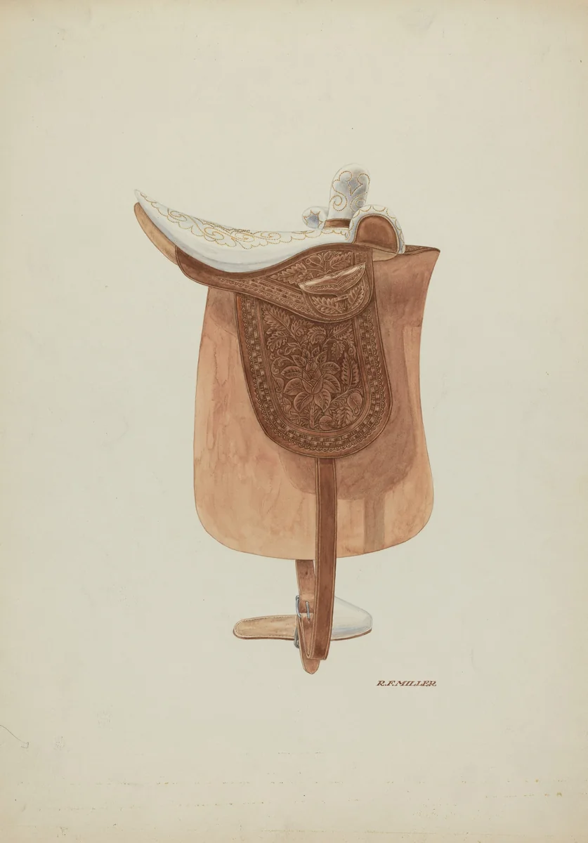 Side Saddle by Randolph F. Miller, index of american design, 1940