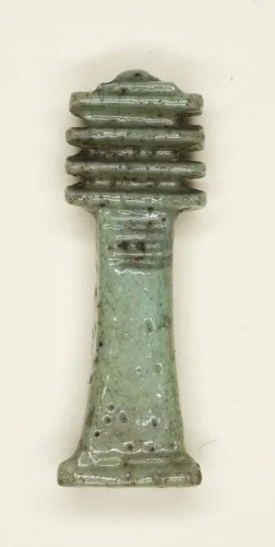 Amulet of a Djed Pillar by Egyptian, metalwork, -1100--601