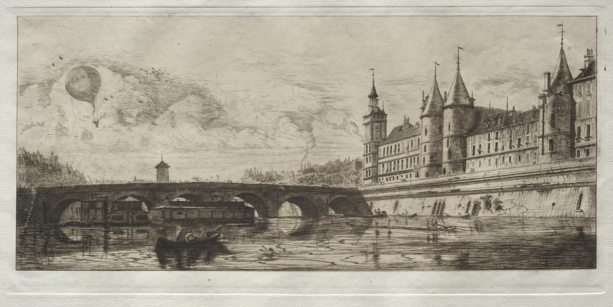 Le Pont-au-Change by Edmond Gosselin, print, 1853-1881