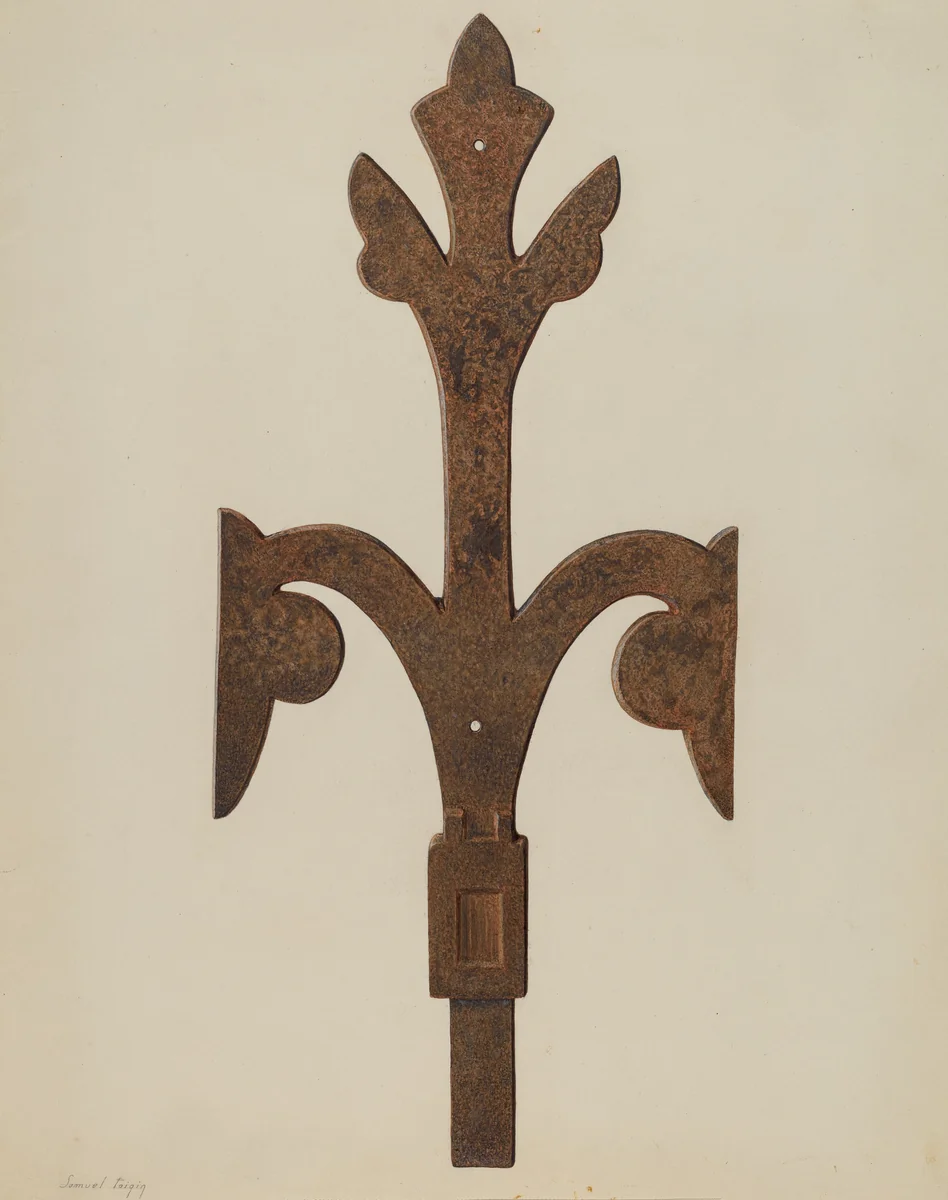 Cast Iron Cresting by Samuel Faigin, index of american design, 1936