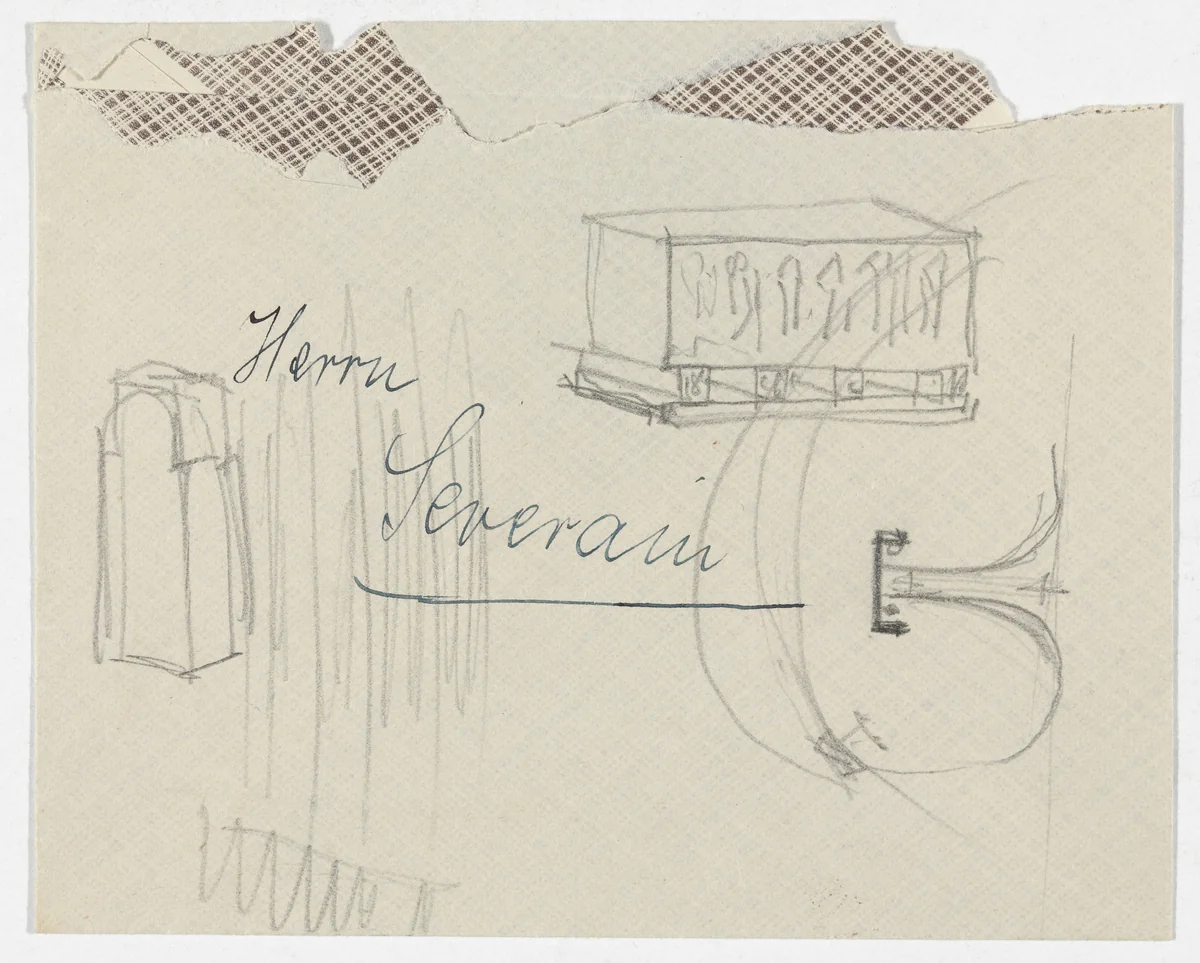 Furniture Details (Perspective and elevation sketches) by Ludwig Mies van der Rohe, mies van der rohe archive, 1926