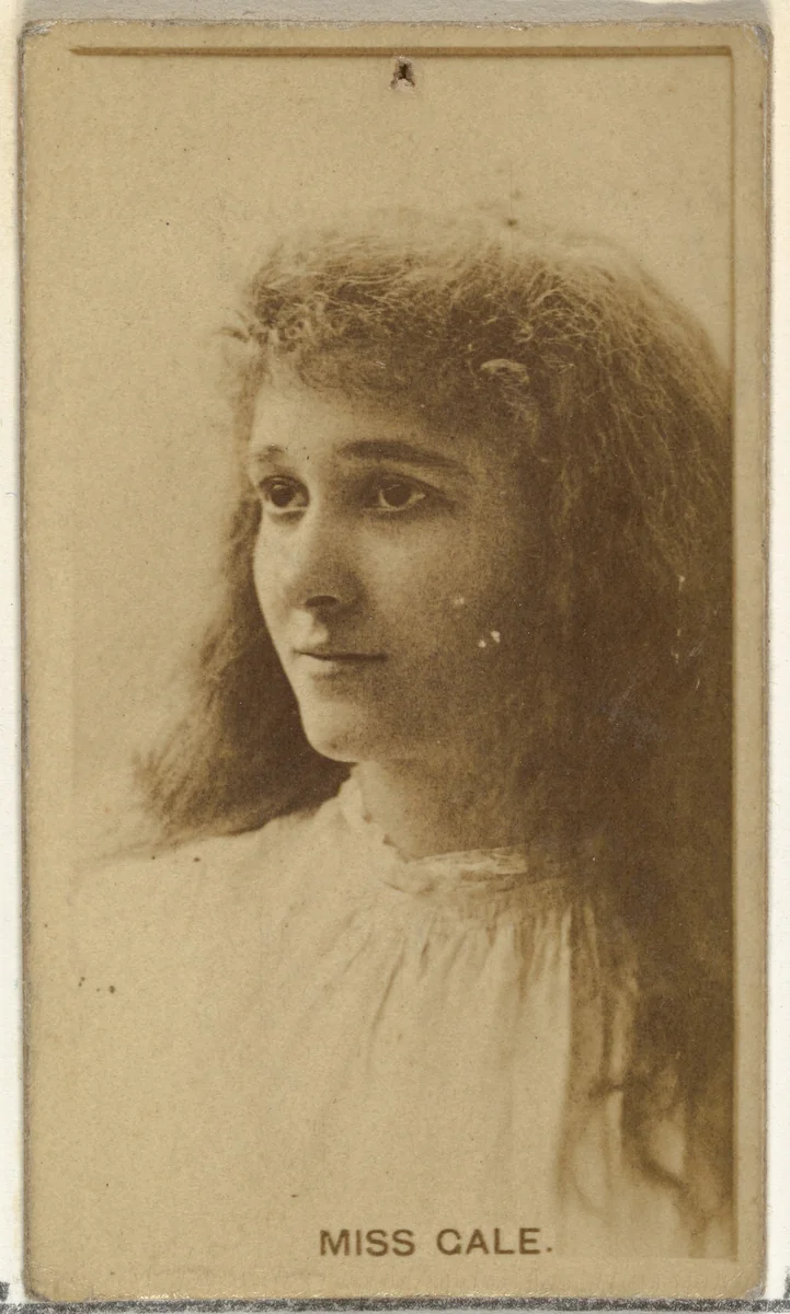 Miss Gale, from the Actors and Actresses series (N145-8) issued by Duke Sons & Co. to promote Duke Cigarettes by W. Duke, Sons & Co., photograph, 1890-1895