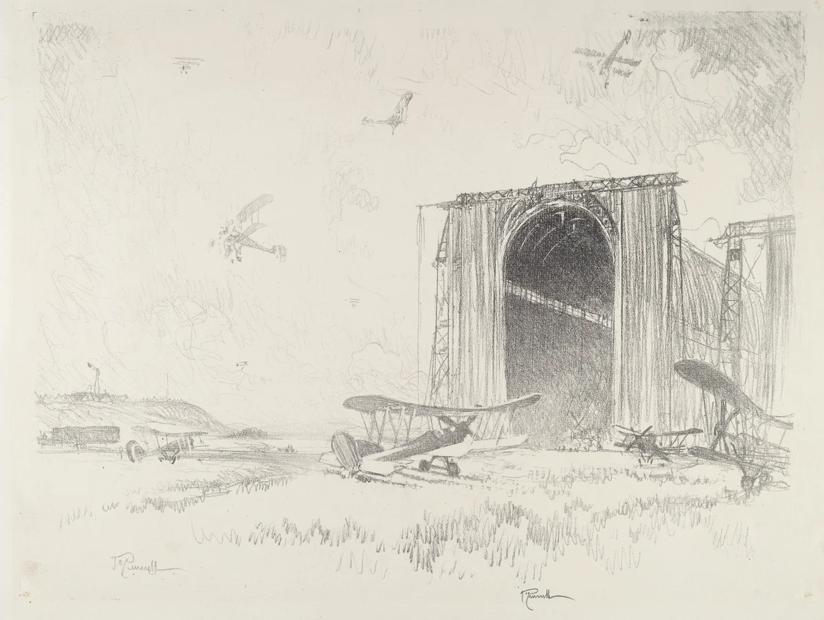 The Balloon-Shed by Joseph Pennell, print, 1916