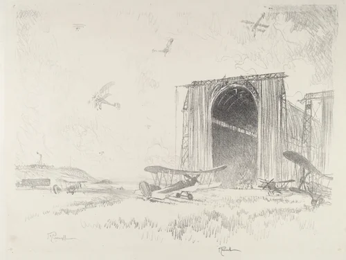 The Balloon-Shed by Joseph Pennell, print, 1916