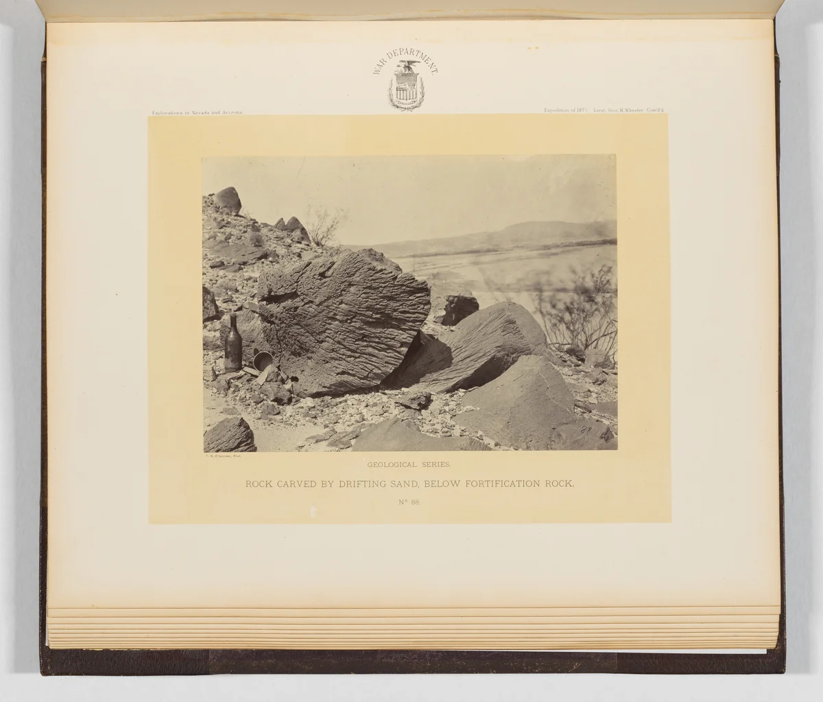 Rock Carved by Drifting Sand, Below Fortification Rock by Timothy O'Sullivan, photograph, 1871