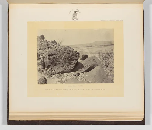 Rock Carved by Drifting Sand, Below Fortification Rock by Timothy O'Sullivan, photograph, 1871