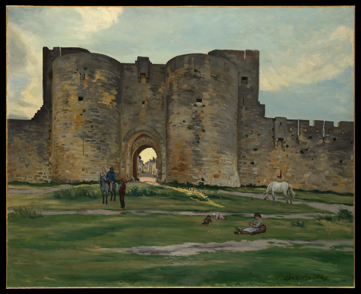 Porte de la Reine at Aigues-Mortes by Jean-Frédéric Bazille, painting, 1867