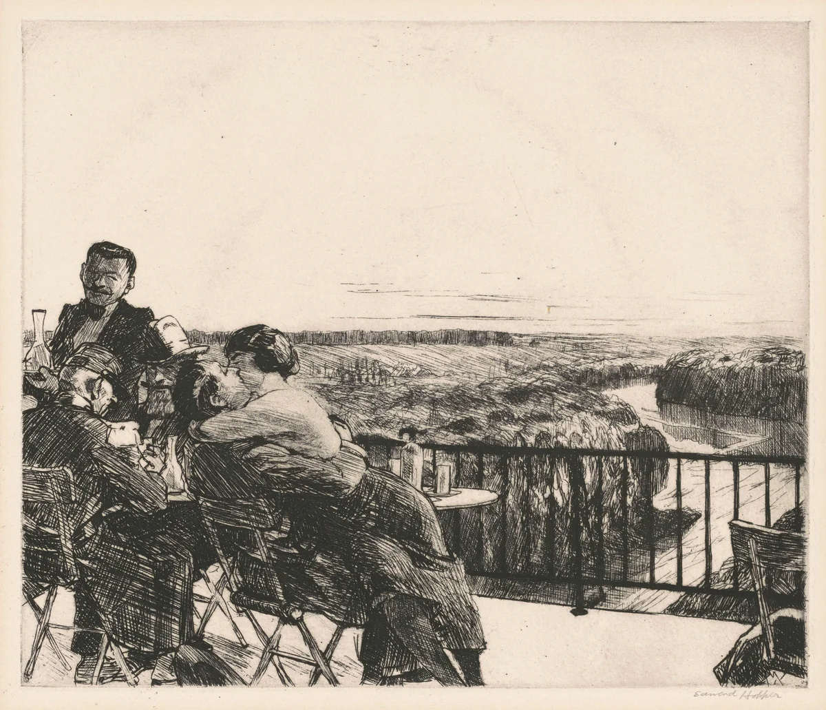 Les Deux Pigeons by Edward Hopper, print, 1920