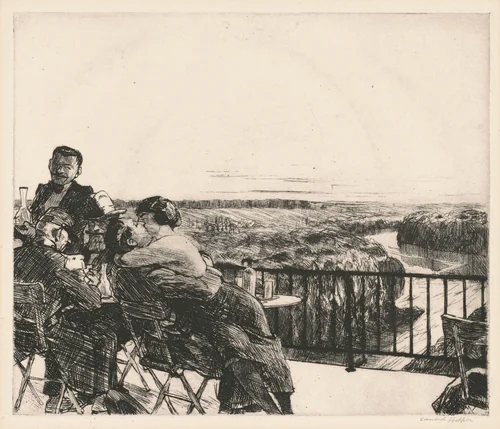 Les Deux Pigeons by Edward Hopper, print, 1920