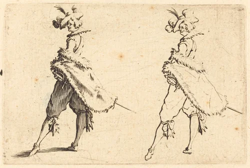 Gentleman Viewed from the Side by Jacques Callot, print, 1622
