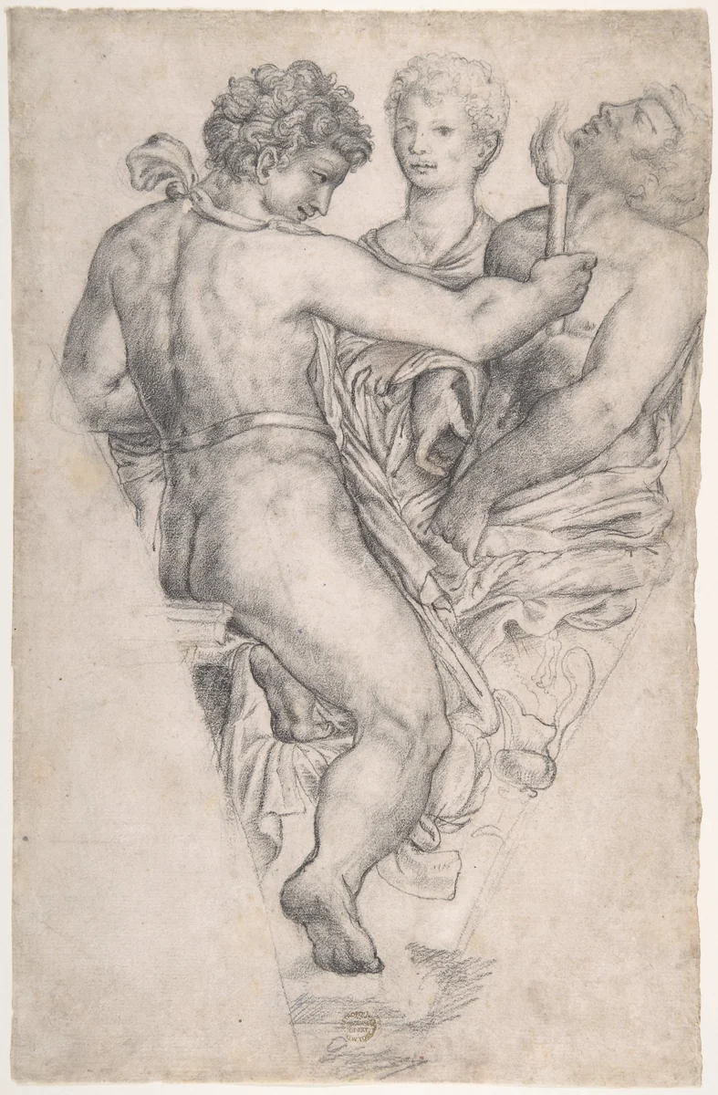 Composition for a Spandrel by anonymous, drawing, 1500-1600
