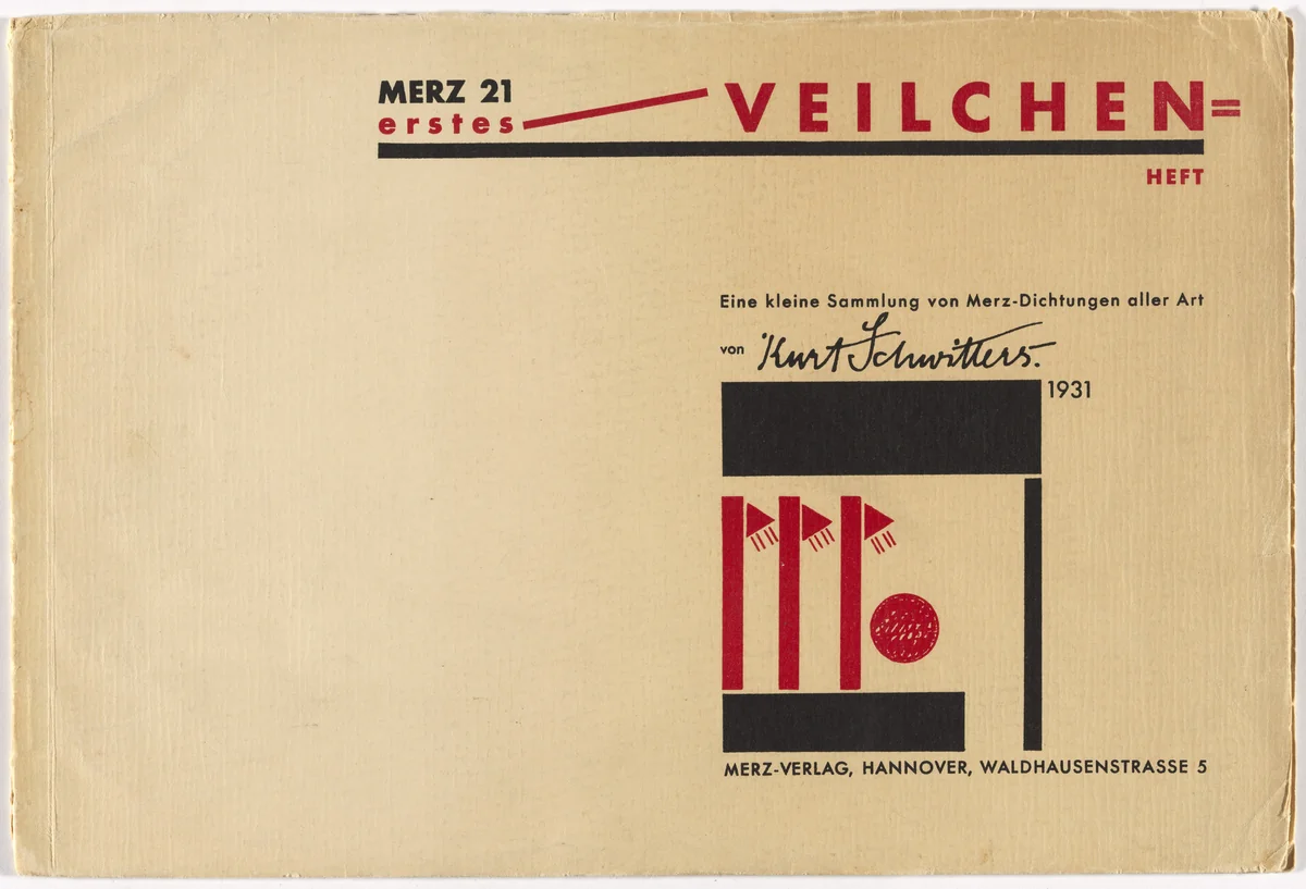 Merz no. 21: First Violet Issue (Erstes Veilchenheft) by Kurt Schwitters, design, 1931