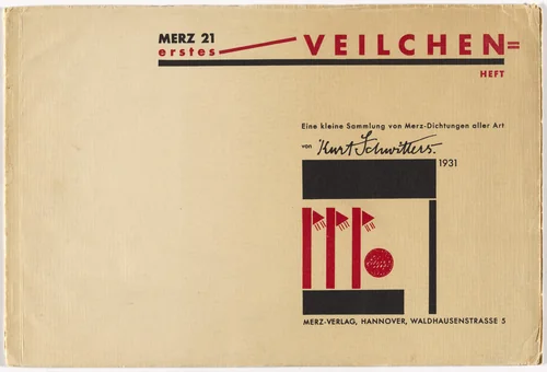 Merz no. 21: First Violet Issue (Erstes Veilchenheft) by Kurt Schwitters, design, 1931