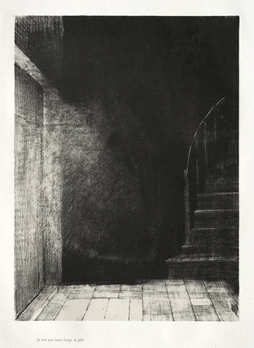 I Saw a Flash of Light, Large and Pale by Odilon Redon, print, 1896