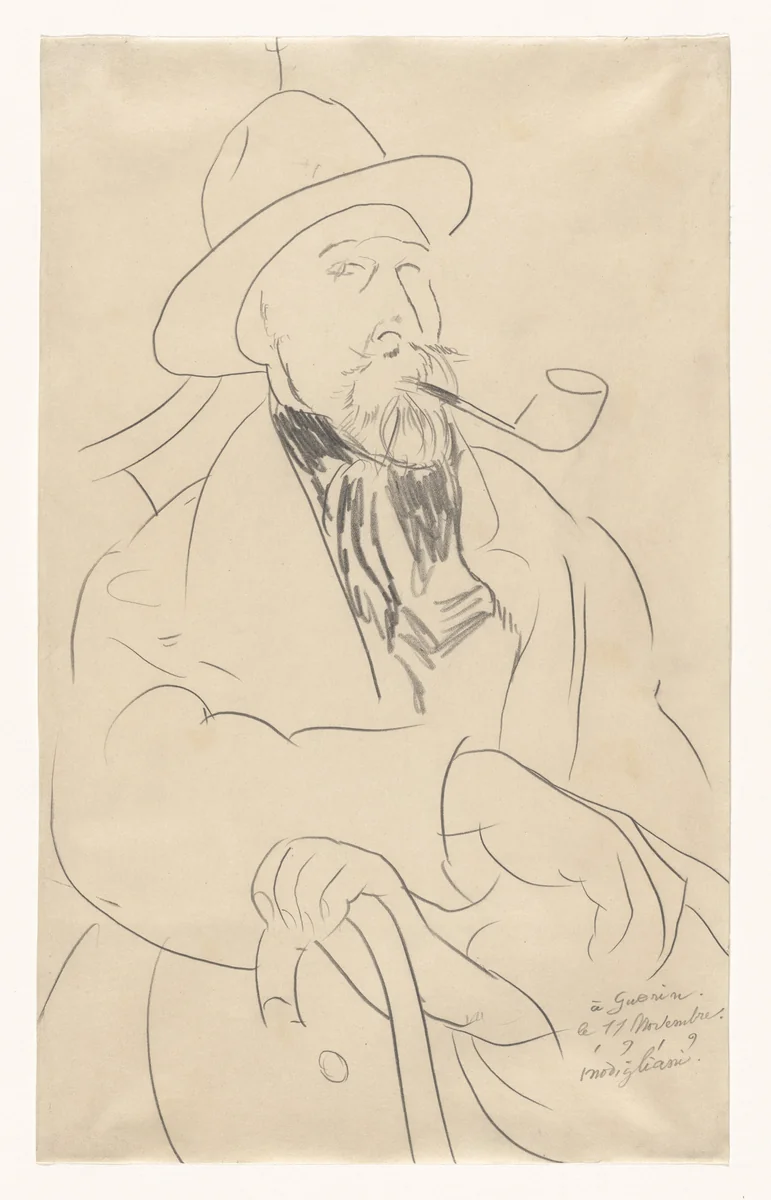 Charles Guérin by Amedeo Modigliani, drawing, 1919