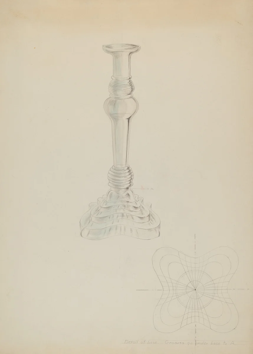 Candlestick by Hebilly West, index of american design, 1936