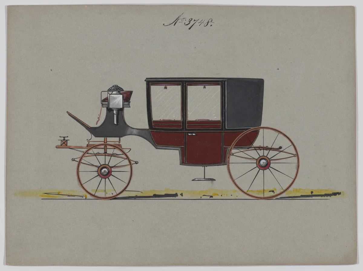 Coach #3748 by Brewster & Co., drawing, 1882