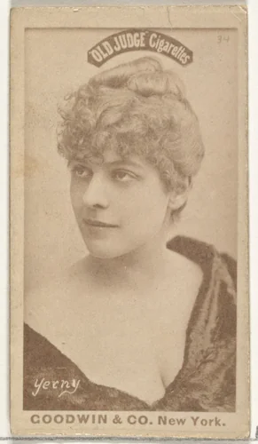 Yerny, from the Actors and Actresses series (N171) for Old Judge Cigarettes by Goodwin & Company, photograph, 1886-1890