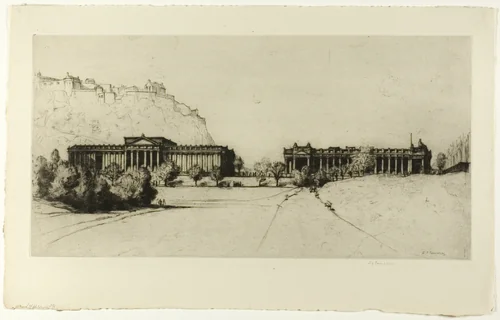 The Royal Scottish Academy by David Young Cameron, print, 1916