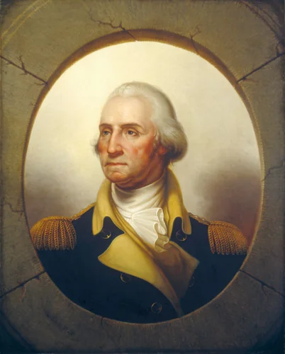 George Washington by Rembrandt Peale, painting, 1850