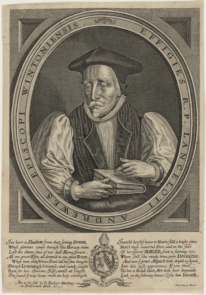 Lancelot Andrewes by John Payne, print, 1641