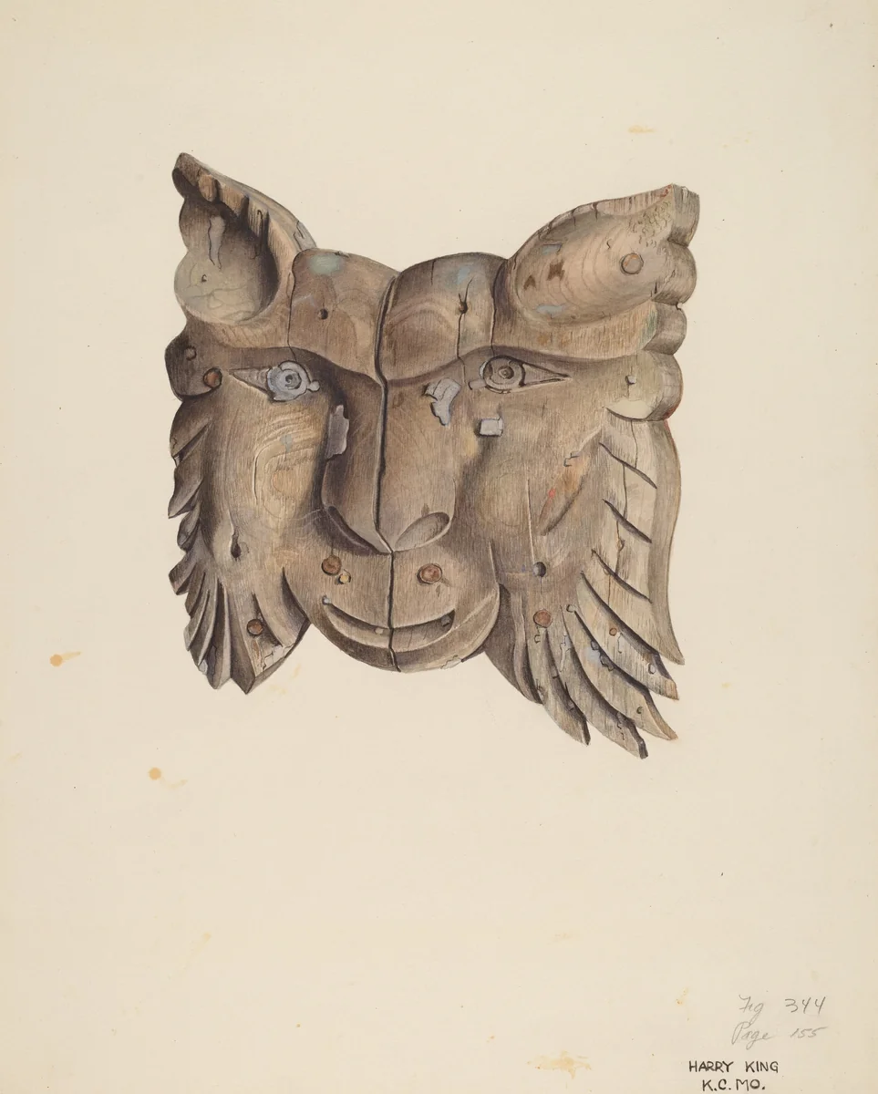 Bobcat by Harry King, index of american design, 1935-1942