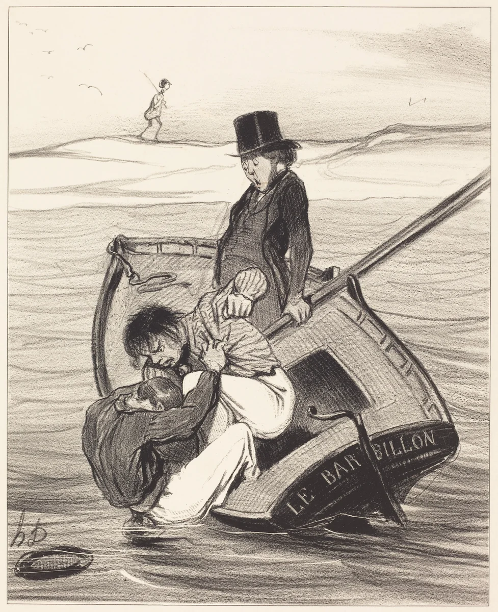 Une Révolte a bord by Honoré Daumier, print, 1843