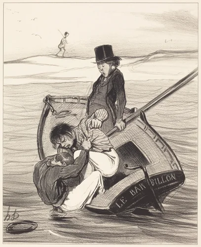 Une Révolte a bord by Honoré Daumier, print, 1843