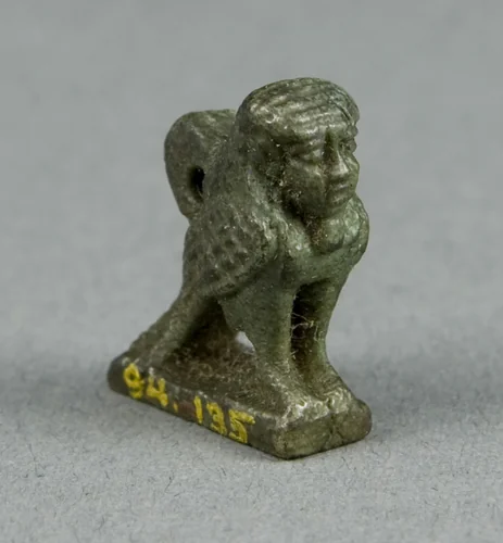 Amulet of a Human-headed Ba Bird by Egyptian, metalwork, -1100--100