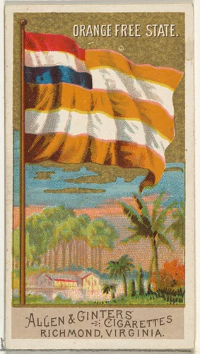 Orange Free State, from Flags of All Nations, Series 2 (N10) for Allen & Ginter Cigarettes Brands by Allen & Ginter, print, 1890