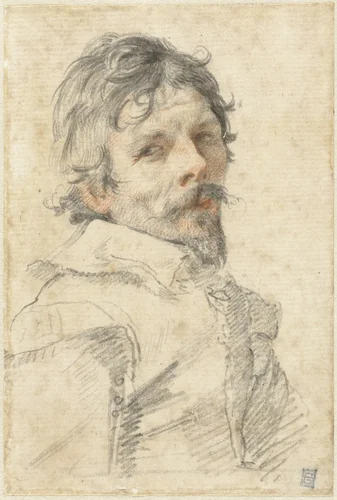 Zelfportret by Claude Mellan, drawing, 1635-1688