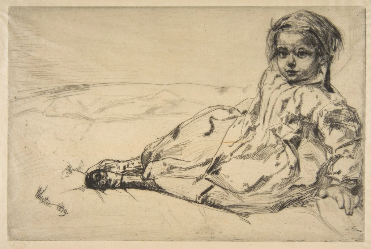 Bibi Valentin by James McNeill Whistler, print, 1859