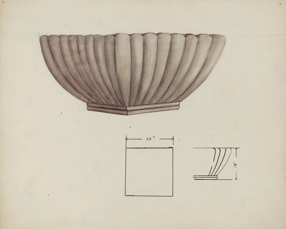 Urn Design by Charles Goodwin, index of american design, 1940