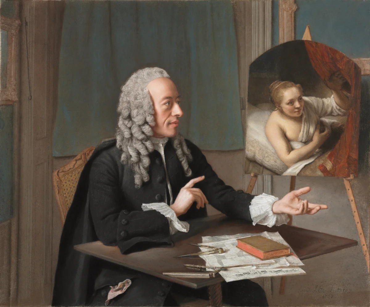 François Tronchin by Jean-Etienne Liotard, drawing, 1757