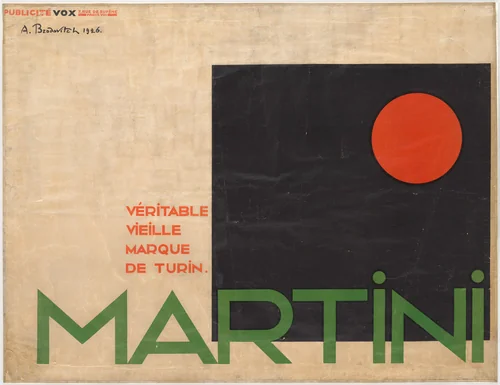 Martini by Alexey Brodovitch, design, 1926