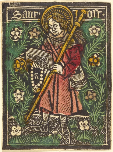 Saint Jost by Master of the Aachen Madonna, print, 1480