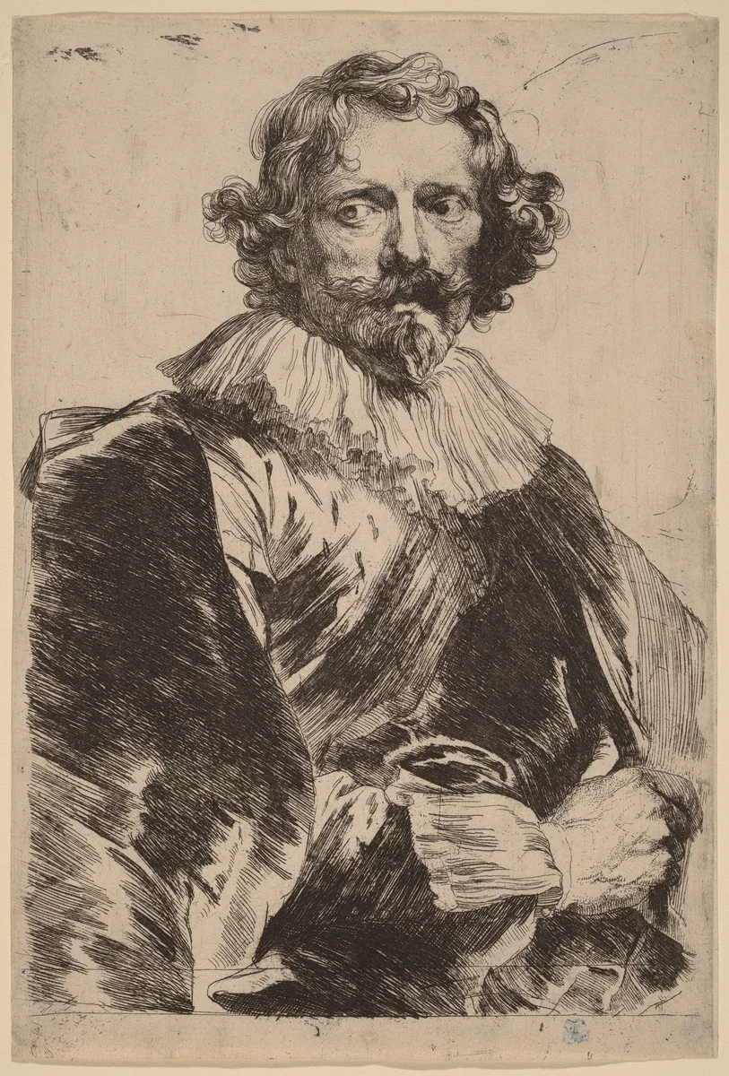 Lucas Vorsterman by Anthony van Dyck, print, 1626-1641